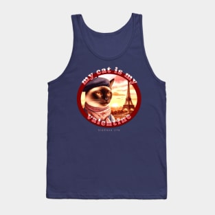 My Cat Is My Valentine Siamese Life 24Z Tank Top